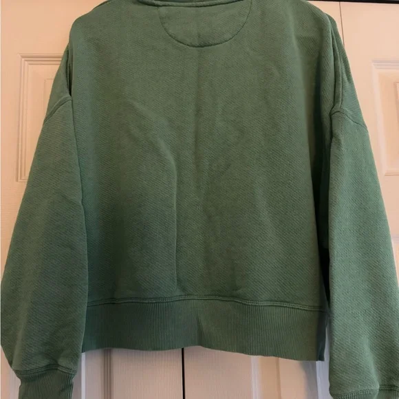 American Eagle Outfitters Teal Button-Up Sweatshirt - Picture 3 of 3